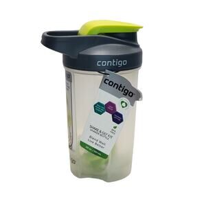 NWT Contigo 15 oz Shake & Go Fit Shaker Bottle Handle Snap Lid Work Out Gym